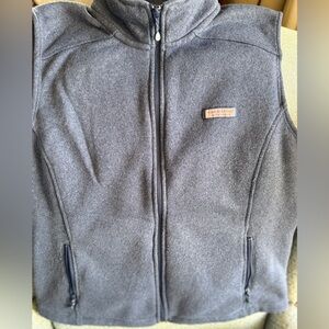 Vineyard Vines Heather Gray Zip-Up Vest